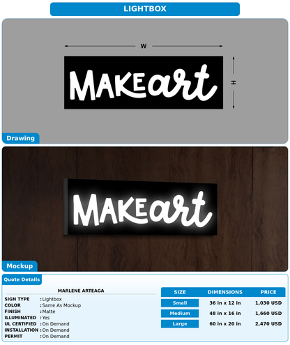 CUSTOM MOCKUP SIGN FOR Marlene Arteaga