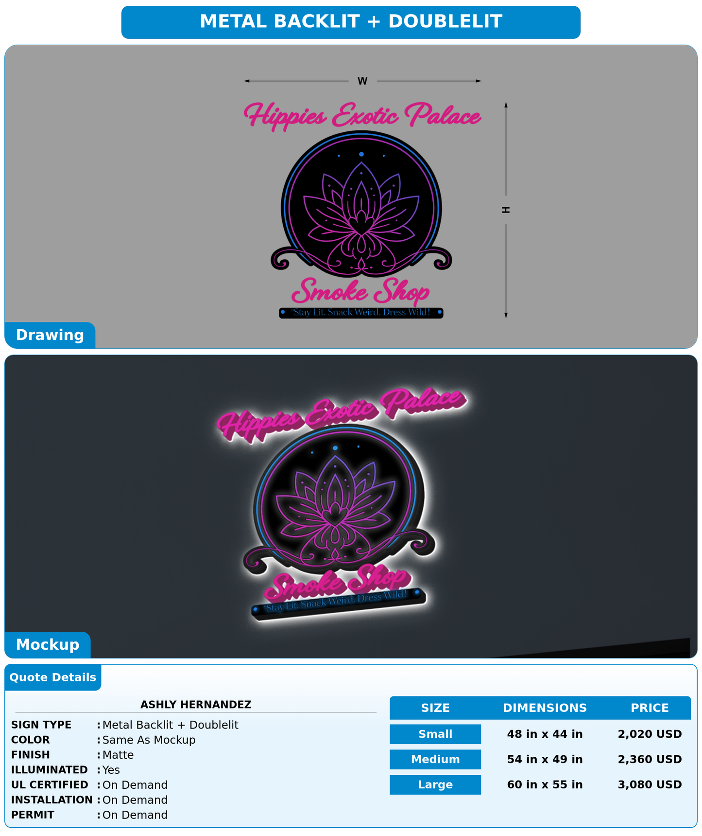 CUSTOM MOCKUP SIGN FOR Ashly Hernandez