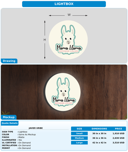 CUSTOM MOCKUP SIGN FOR Javier Uribe