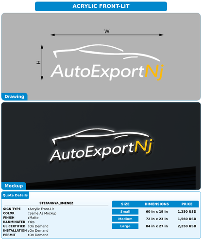 CUSTOM MOCKUP SIGN FOR Stefannya Jimenez