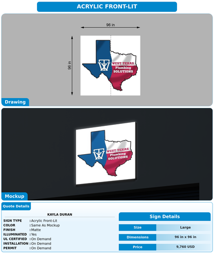 CUSTOM MOCKUP SIGN FOR Kayla Duran