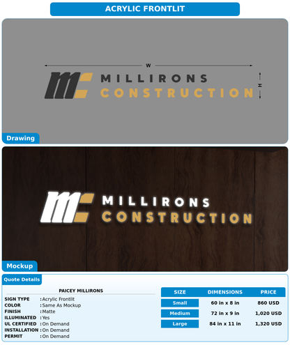 CUSTOM MOCKUP SIGN FOR paicey millirons