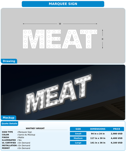 CUSTOM MOCKUP SIGN FOR Whitney Wright