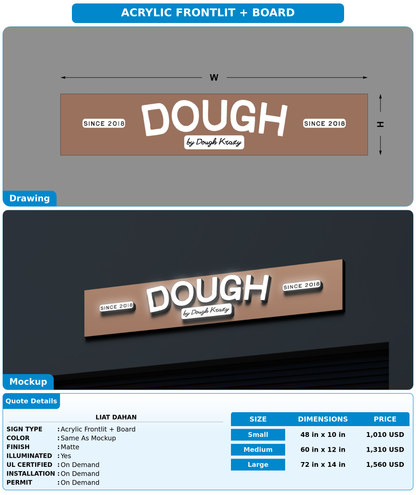 CUSTOM MOCKUP SIGN FOR Liat Dahan