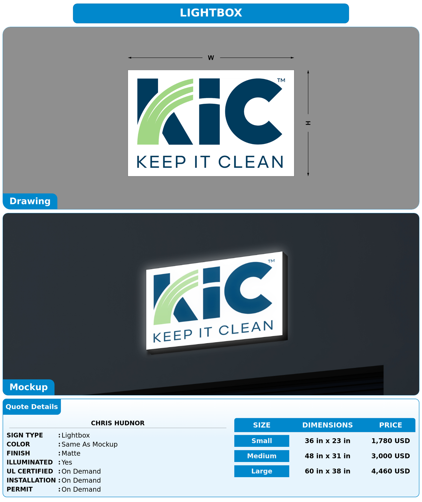 CUSTOM MOCKUP SIGN FOR Chris Hudnor