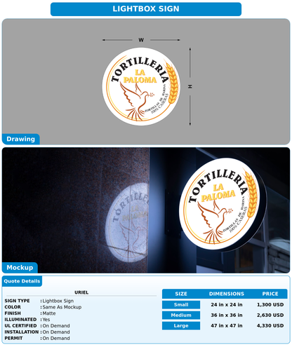 CUSTOM MOCKUP SIGN FOR Uriel