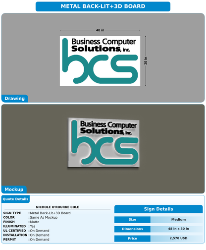 CUSTOM MOCKUP SIGN FOR Nichole O'Rourke Cole