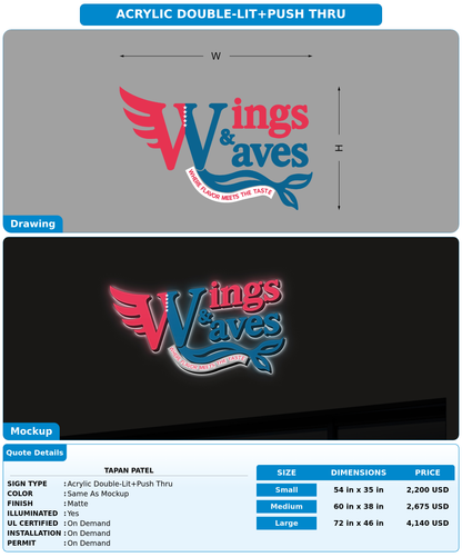 CUSTOM MOCKUP SIGN FOR tapan patel
