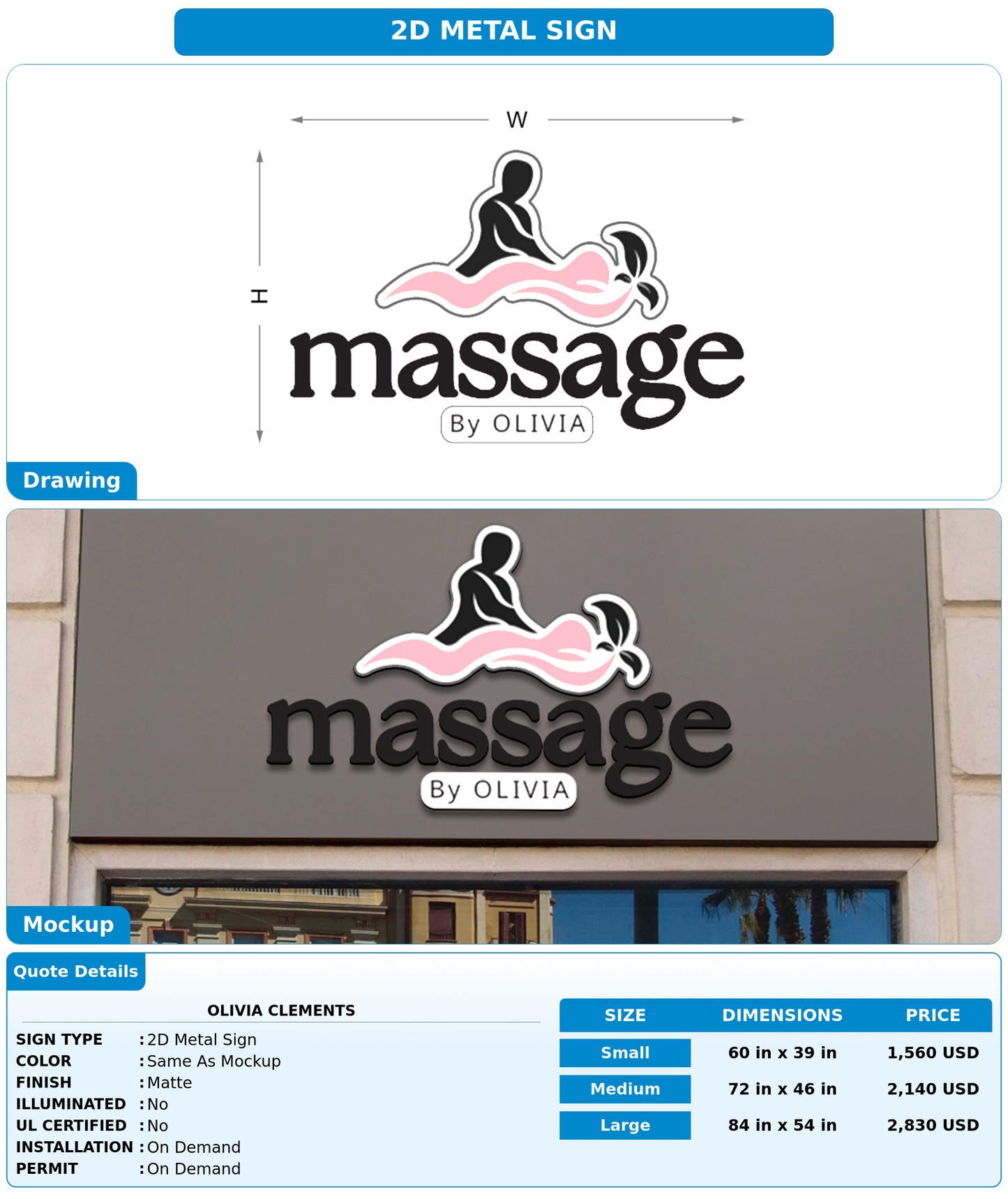 CUSTOM MOCKUP SIGN FOR Olivia Clements
