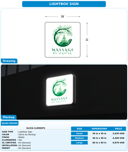 CUSTOM MOCKUP SIGN FOR Olivia Clements