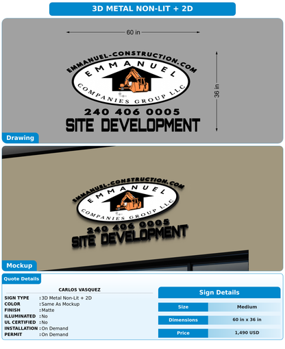 CUSTOM MOCKUP SIGN FOR Carlos Vasquez