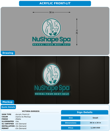 CUSTOM MOCKUP SIGN FOR Victoria Burgess