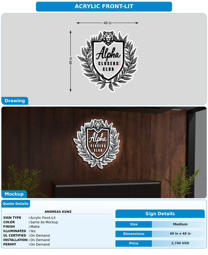 CUSTOM MOCKUP SIGN FOR Andreas Kunz