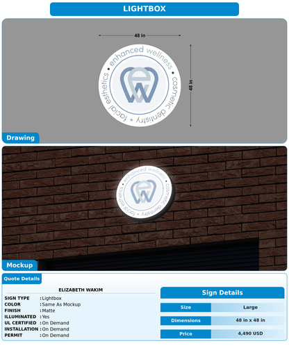 CUSTOM MOCKUP SIGN FOR Elizabeth Wakim