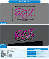 CUSTOM MOCKUP SIGN FOR Tricia Brown