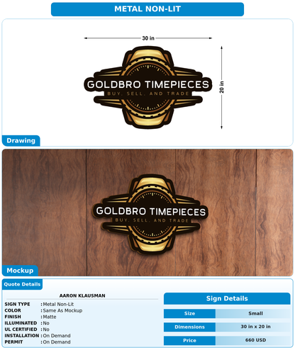 CUSTOM MOCKUP SIGN FOR aaron klausman