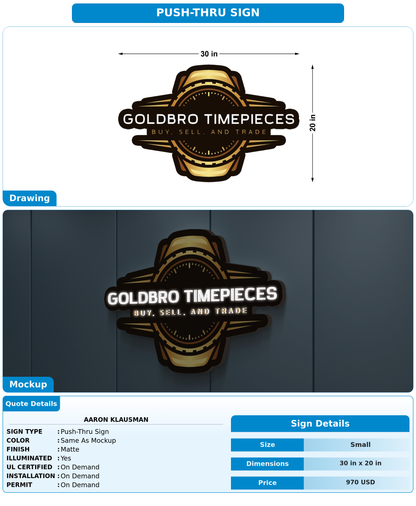 CUSTOM MOCKUP SIGN FOR aaron klausman