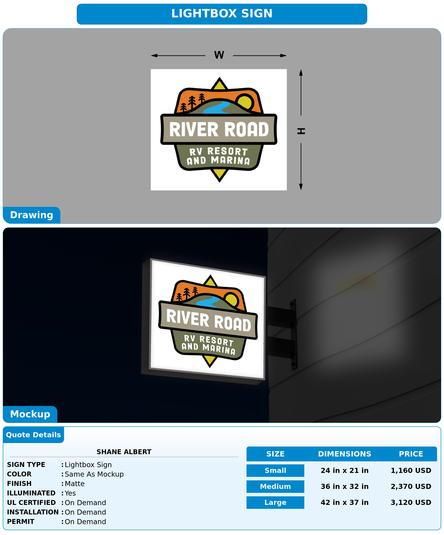 CUSTOM MOCKUP SIGN FOR Shane Albert