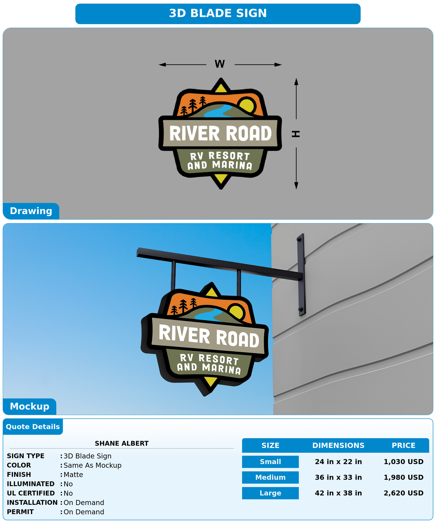 CUSTOM MOCKUP SIGN FOR Shane Albert