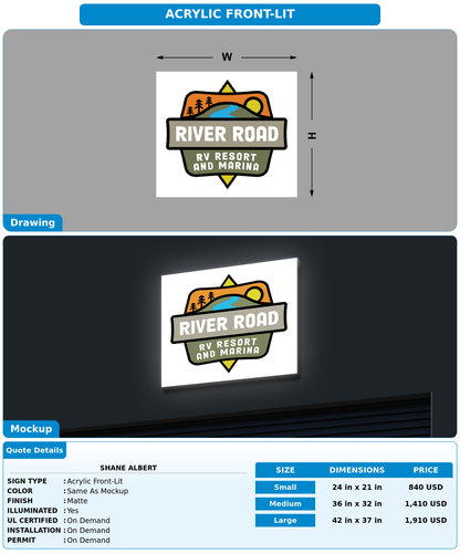 CUSTOM MOCKUP SIGN FOR Shane Albert