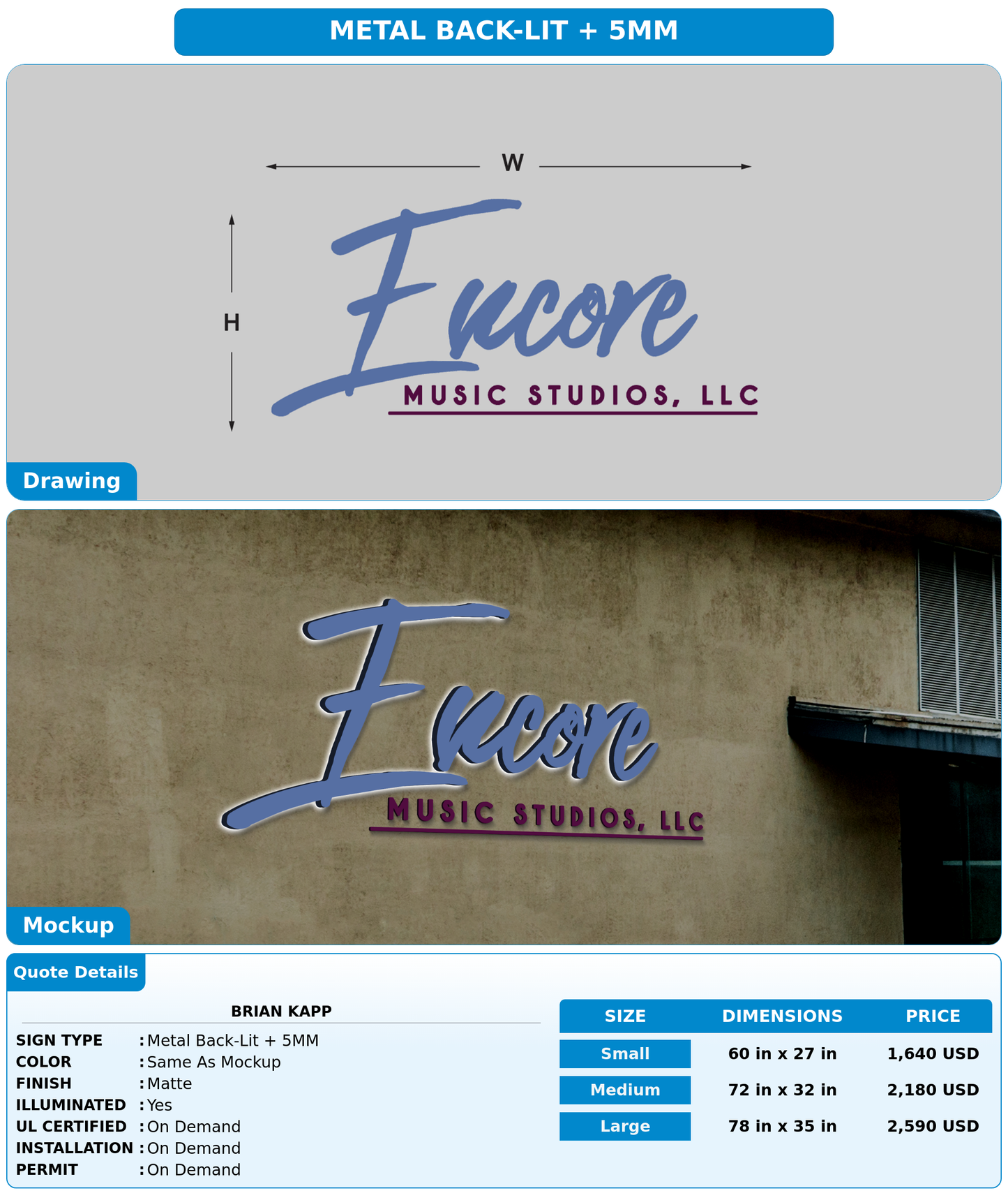 CUSTOM MOCKUP SIGN FOR Brian Kapp