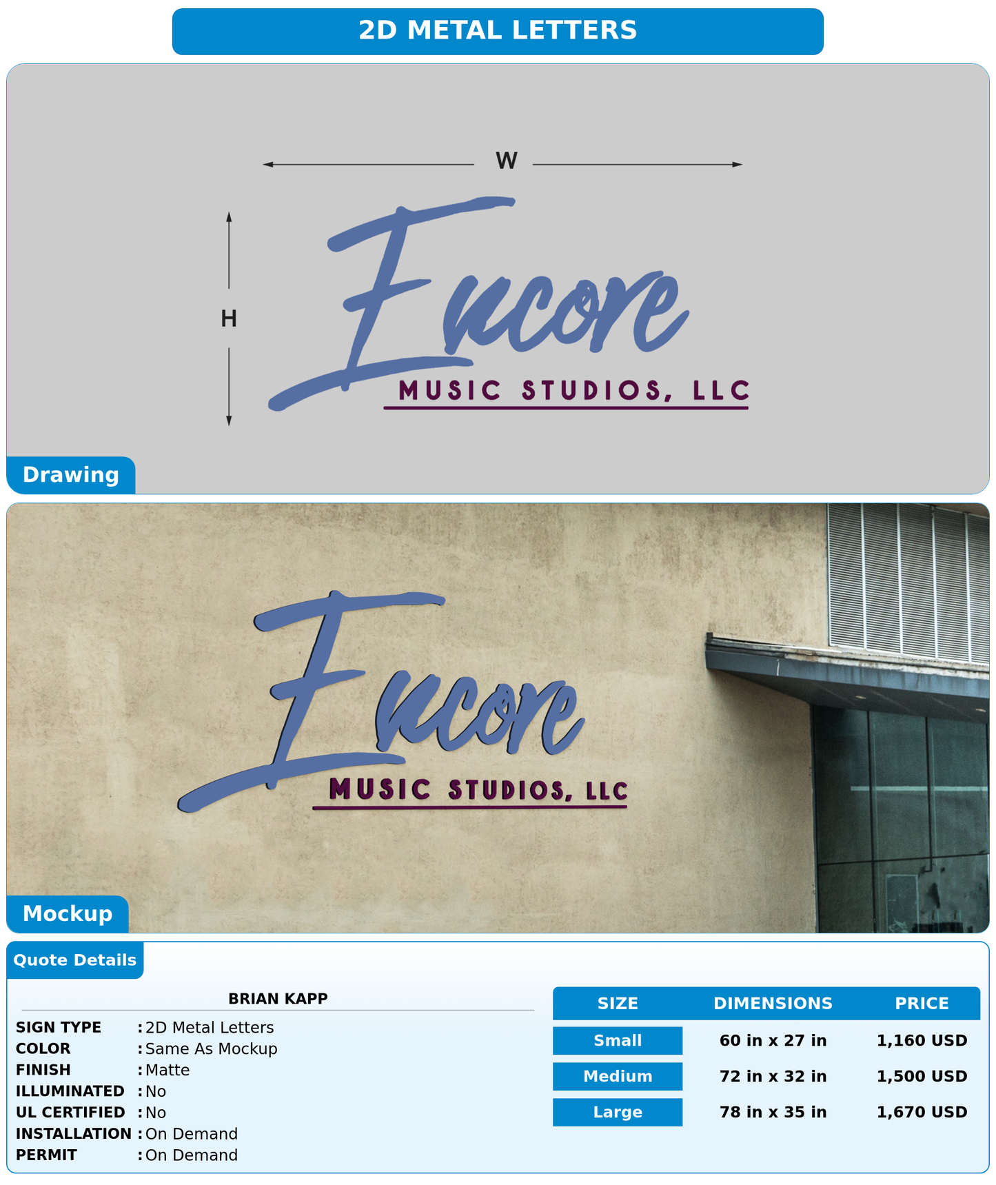 CUSTOM MOCKUP SIGN FOR Brian Kapp