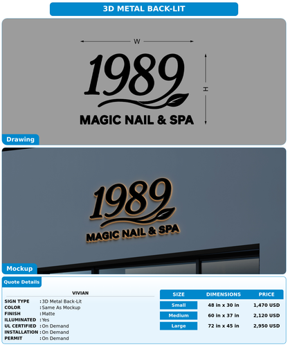 CUSTOM MOCKUP SIGN FOR Vivian