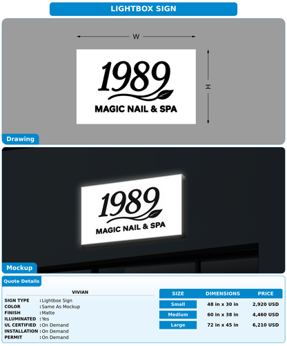 CUSTOM MOCKUP SIGN FOR Vivian