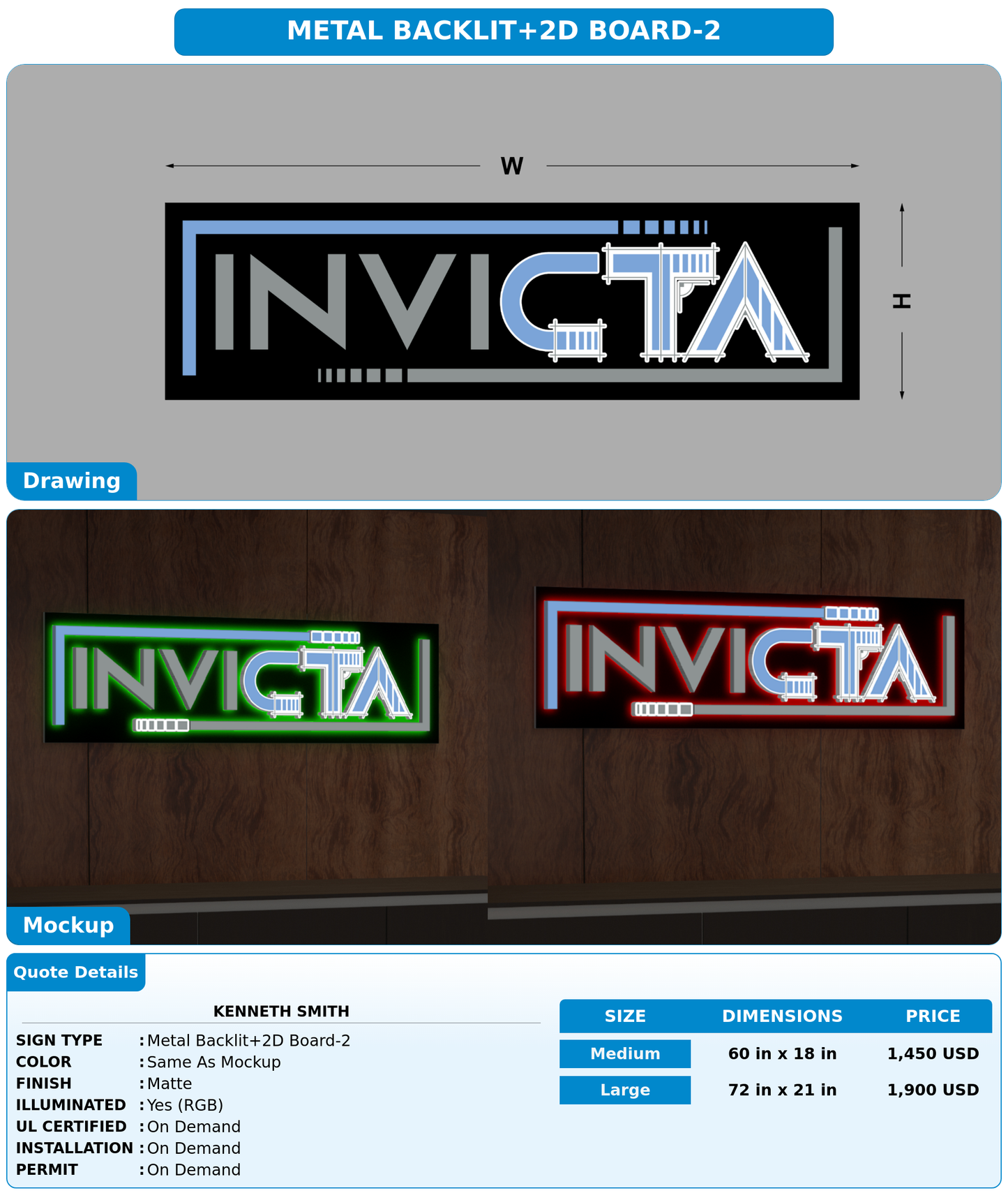 CUSTOM MOCKUP SIGN FOR Kenneth Smith