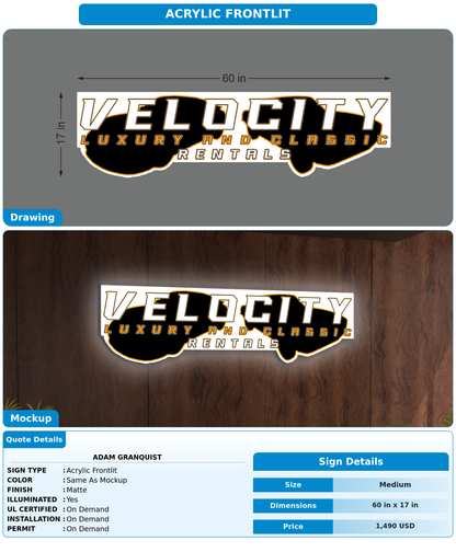 CUSTOM MOCKUP SIGN FOR Adam Granquist