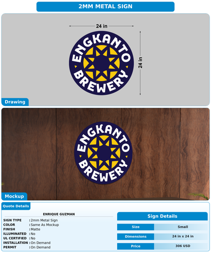 CUSTOM MOCKUP SIGN FOR Enrique Guzman