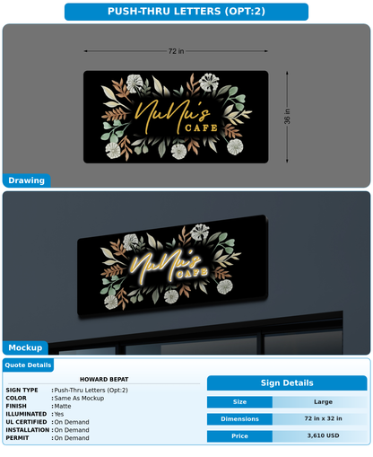 CUSTOM MOCKUP SIGN FOR howard bepat