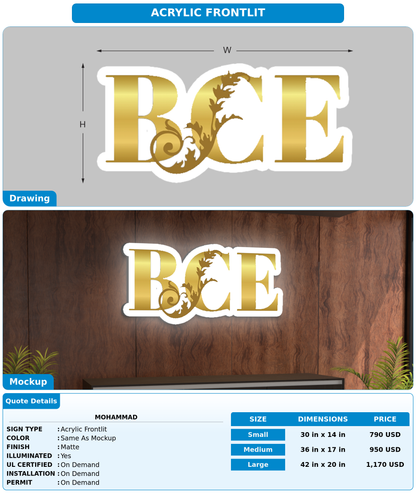 CUSTOM MOCKUP SIGN FOR Mohammad