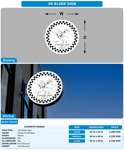 CUSTOM MOCKUP SIGN FOR Elizabeth Munday