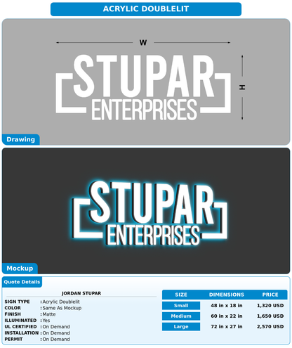 CUSTOM MOCKUP SIGN FOR Jordan Stupar