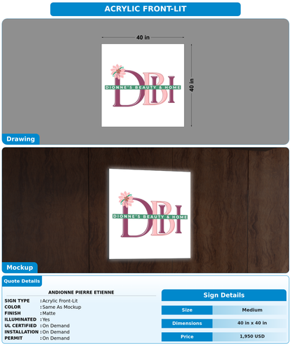 CUSTOM MOCKUP SIGN FOR Andionne Pierre Etienne