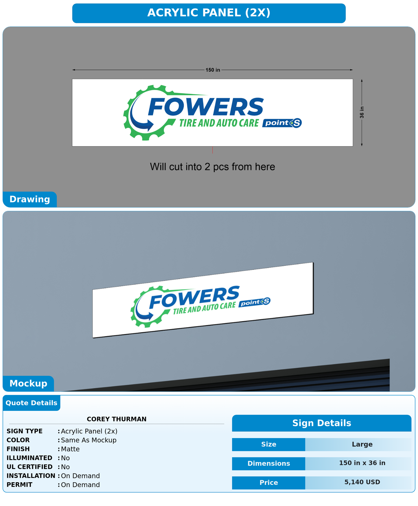 CUSTOM MOCKUP SIGN FOR Corey Thurman