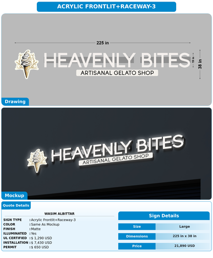 CUSTOM MOCKUP SIGN FOR WASIM  ALBITTAR
