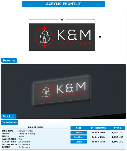 CUSTOM MOCKUP SIGN FOR Max Oppman