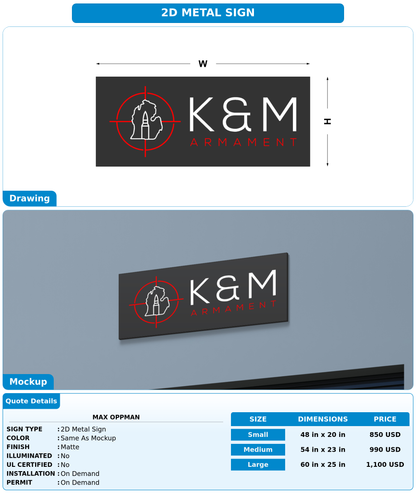 CUSTOM MOCKUP SIGN FOR Max Oppman