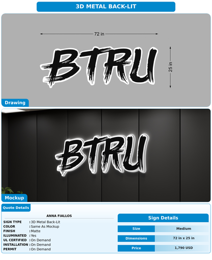CUSTOM MOCKUP SIGN FOR Anna Fiallos