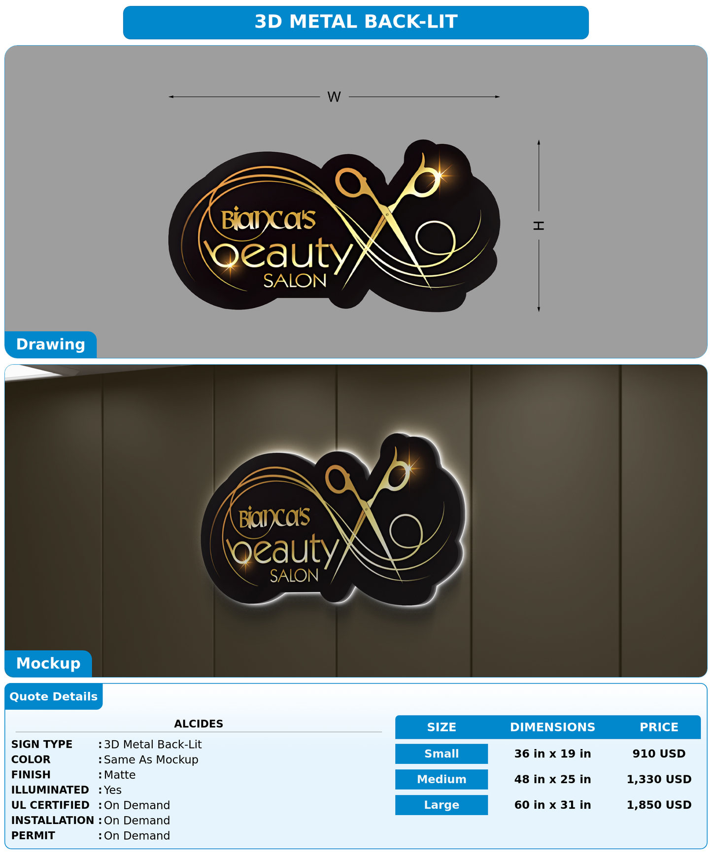 CUSTOM MOCKUP SIGN FOR Alcides