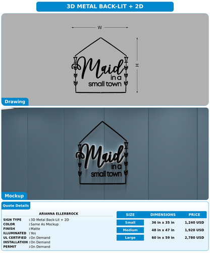 CUSTOM MOCKUP SIGN FOR Arianna Ellerbrock