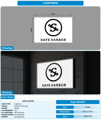 CUSTOM MOCKUP SIGN FOR Ezra Kalama