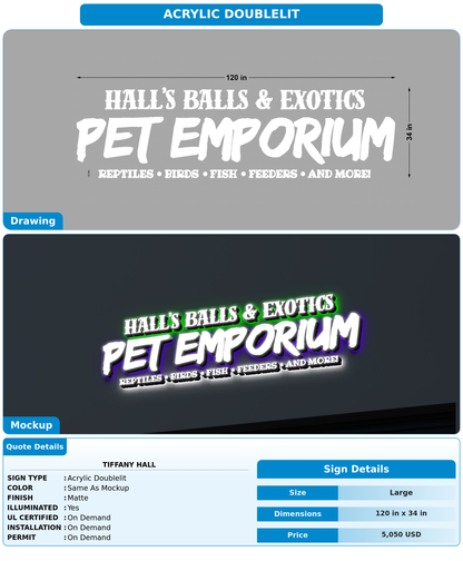 CUSTOM MOCKUP SIGN FOR Tiffany Hall
