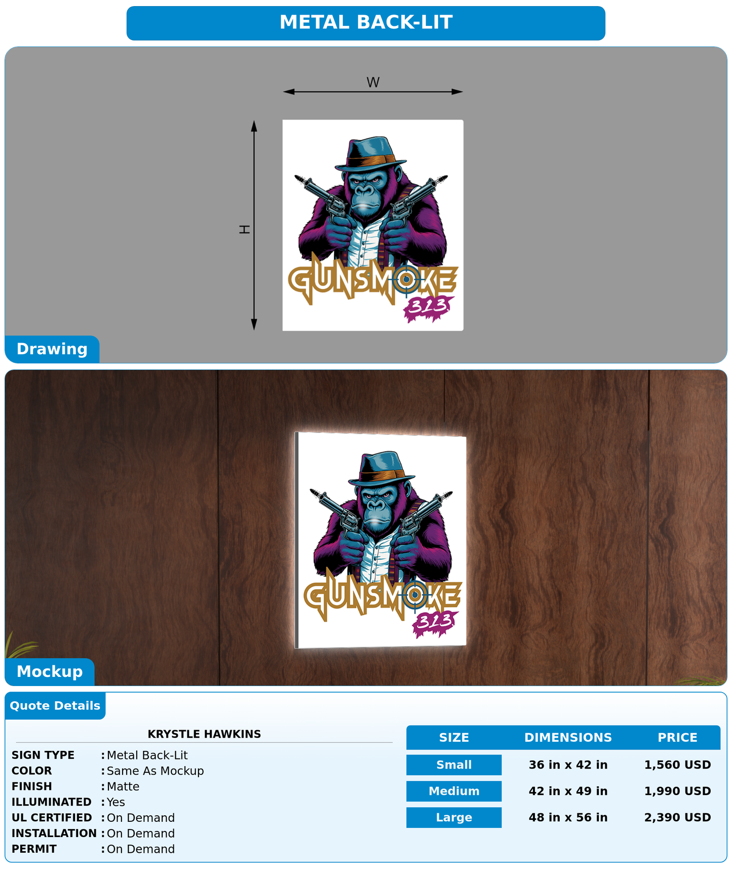 CUSTOM MOCKUP SIGN FOR krystle hawkins