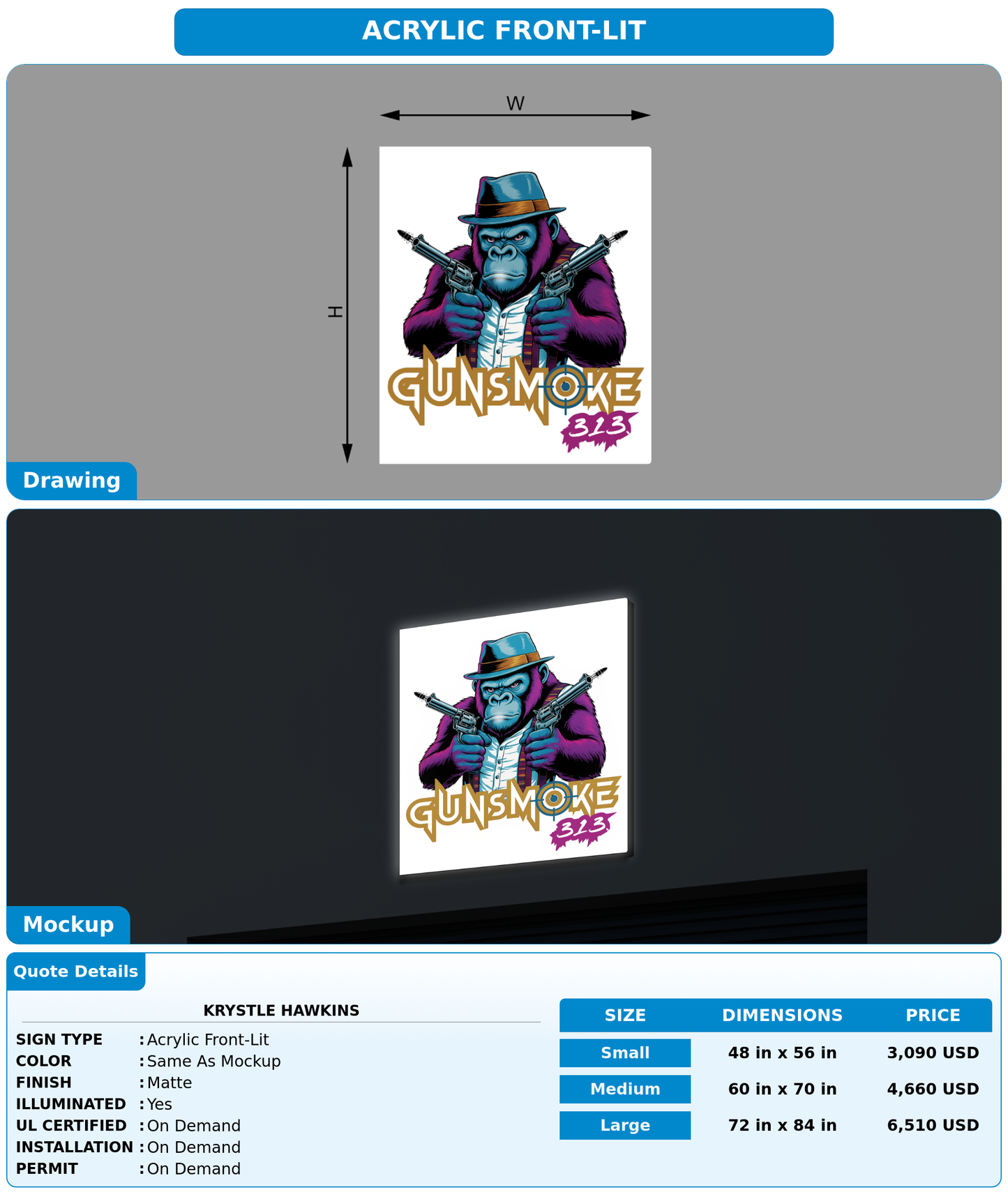 CUSTOM MOCKUP SIGN FOR krystle hawkins