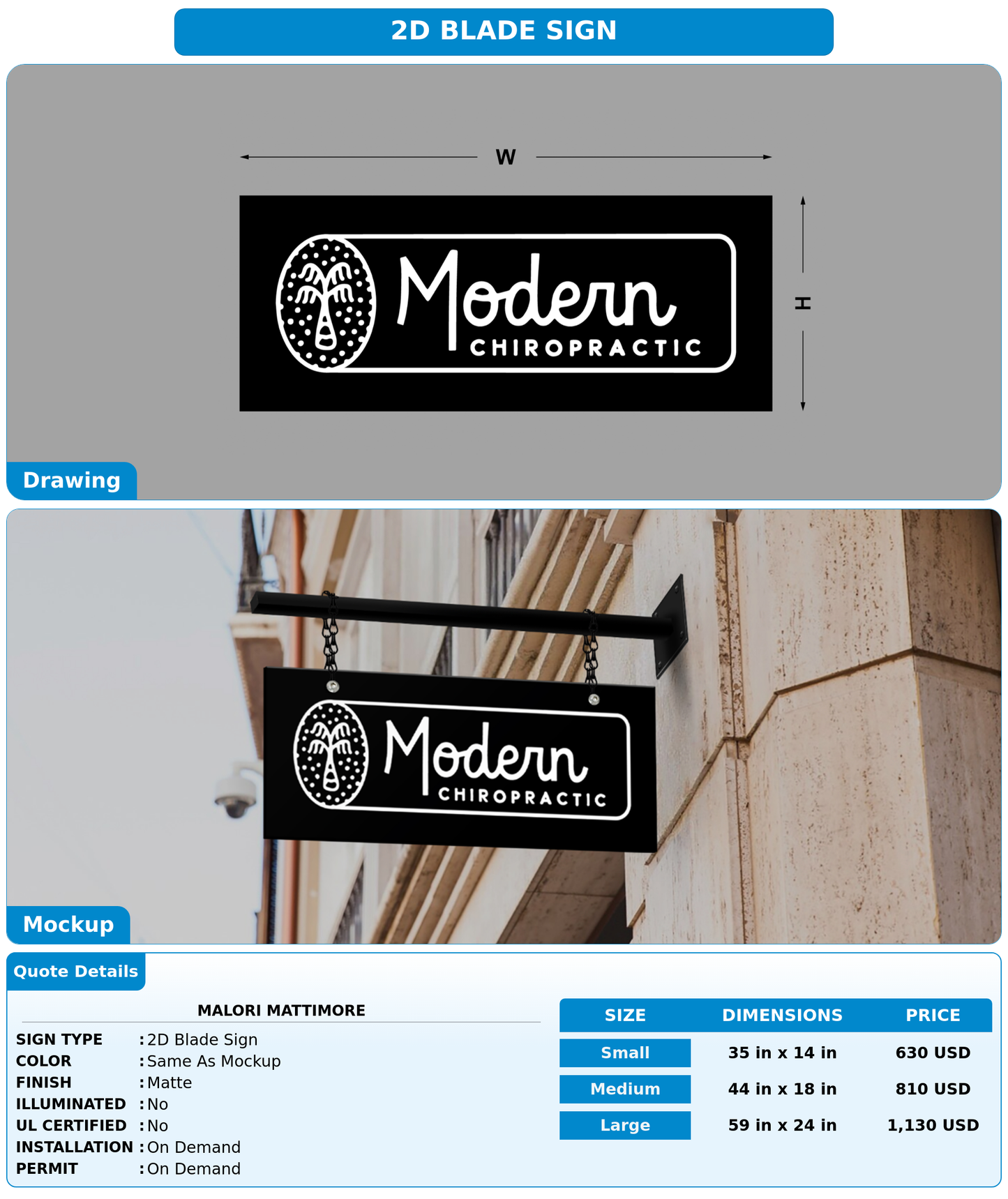CUSTOM MOCKUP SIGN FOR Malori Mattimore