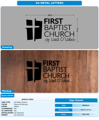 CUSTOM MOCKUP SIGN FOR Jessica Vidal