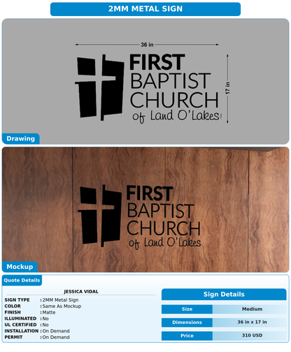 CUSTOM MOCKUP SIGN FOR Jessica Vidal